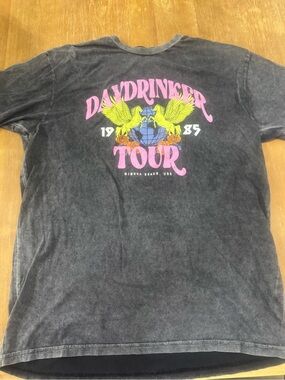 Daydrinker Tour Graphic Tee - Black with Pink & Yellow Print